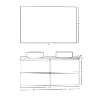 Onderkast Boss & Wessing Badkamermeubel 120 cm Met Wastafelblad Nato