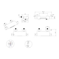 Thermostatische Badmengkraan Boss & Wessing Waterval Chroom