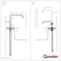 Quooker Nordic Square Twintaps met PRO3 VAQ-E Boiler Chroom