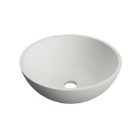 Waskom Arcqua Prince Opbouw 38x14 cm Rond Mat Wit