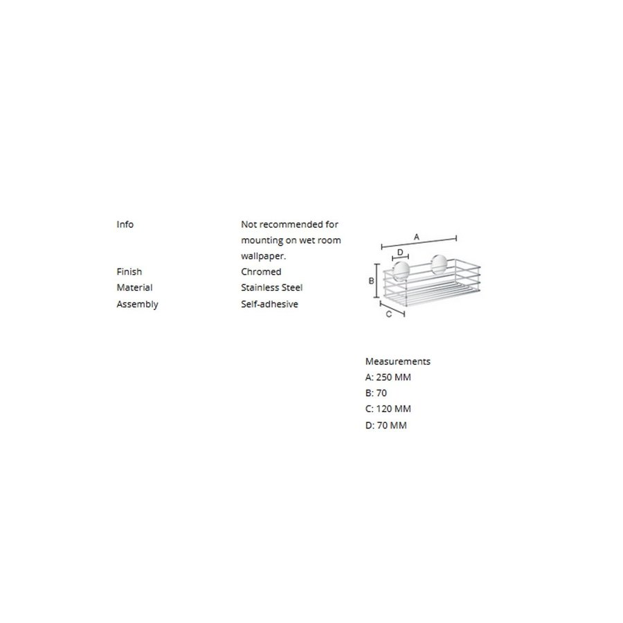 Douchedraadkorf Zelfklevend Smedbo Chroom
