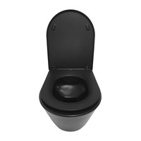 Wandcloset Boss & Wessing 53x35x35 cm Keramiek Rimless Mat Zwart (Incl. zitting)