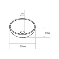 Waskom Boss & Wessing Opbouw Rond Keramiek 20x9cm Mat Wit