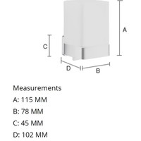 Zeepdispenser Smedbo Ice met Houder Mat Glas 7.8x10.2x11.5 cm Chroom