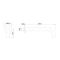 Inbouwuitloop Wiesbaden Rond 25 cm 1/2'' Gunmetal