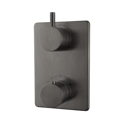 BWS Afbouwdeel Cemal Douche Thermostaat Inbouw 2-Weg Gunmetal 