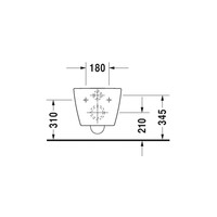 Wandcloset Duravit Starck Me Compact Rimless Diepspoel 48 cm Met Softclose Zitting Wit