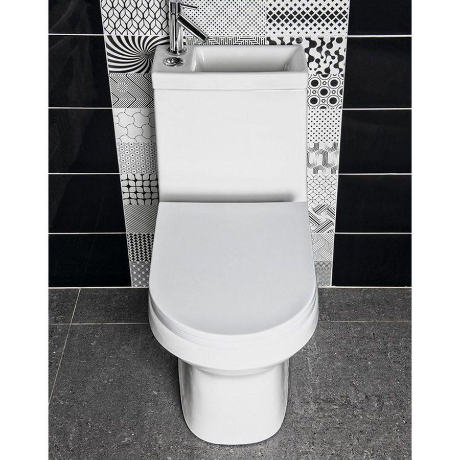 Duoblok Sapho Hygie Met Ingebouwde Fontein Soft Close Wit (PK)