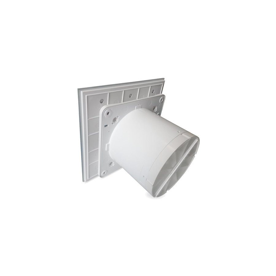 Badkamer Ventilator Pro Design Standaard 100mm 105 m3 Vlak Glas Wit Mat