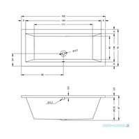 Ligbad Riho Lusso 160x70 cm Wit