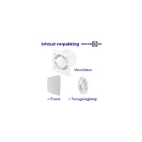 Badkamer Ventilator Pro Design Nalooptimer 100mm 105 m3 Bold Line Wit