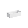 Clou Clou New Flush 3 Fontein Links Met Voorbewerkte Kraangat Met Afvoerset En Afvoerplaat Wit Aluite 35x18x10cm