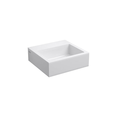 Clou Flush 1 Toiletfontein Met Voorbewerkt Kraangat En Plug Wit Mineral Marmer 28x27x9cm 