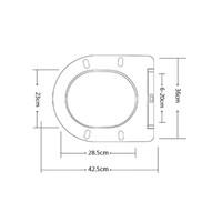 Toiletzitting Wiesbaden Nibiru Softclose Zitting 36 cm + Deksel Wit