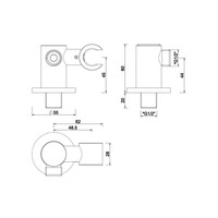 Thermostatisch Inbouwdoucheset Aqua Splash Plafonduitloop Rond 30 cm Mat Zwart