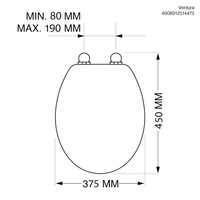 Toiletzitting Tiger Ventura Softclose Duroplast Zwart