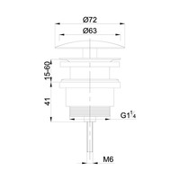 Vaste Waste Wiesbaden Niet Afsluitbaar 5/4" Gunmetal
