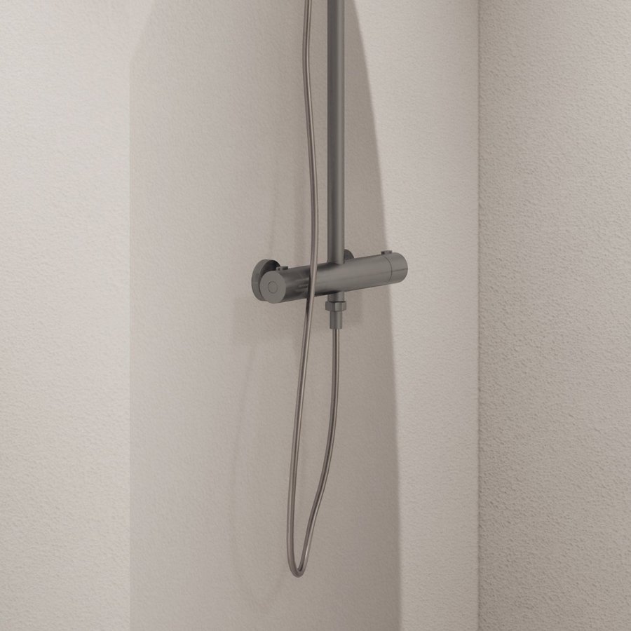 Opbouw Regendouche Boss & Wessing Thermostatisch Rond Met Handdouche Gunmetal