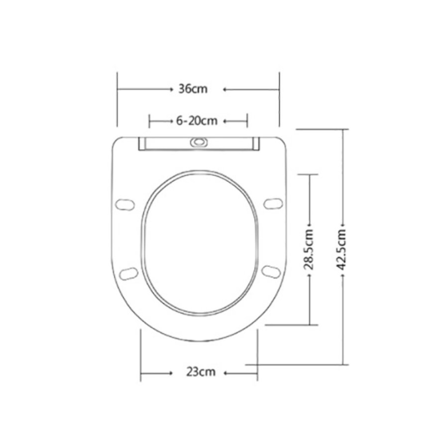 Toiletbril Boss & Wessing Softclose Zitting Met Deksel 36 cm Wit
