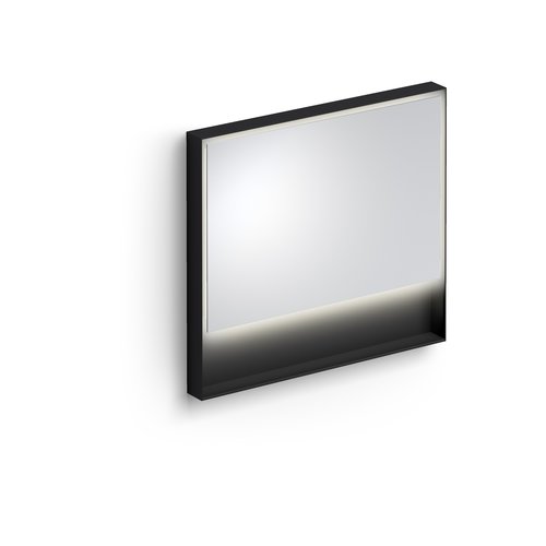 Clou Look At Me Spiegel 2700K LED-Verlichting IP44 Omlijsting In Mat Zwart 90x8x80cm 