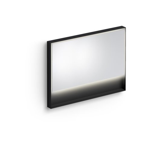 Clou Look At Me Spiegel 2700K LED-Verlichting IP44 Omlijsting In Mat Zwart 110x8x80cm 