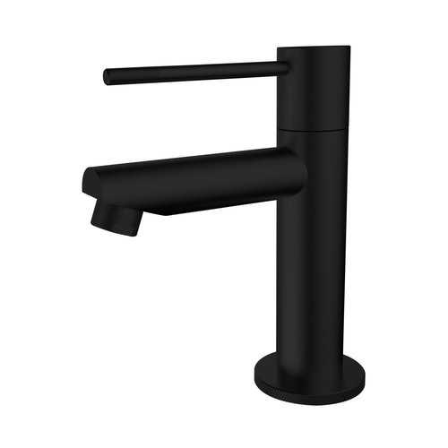 Toiletkraan Best Design Nero-Ribera Uitloop Recht 14 cm 1-hendel Mat Zwart 