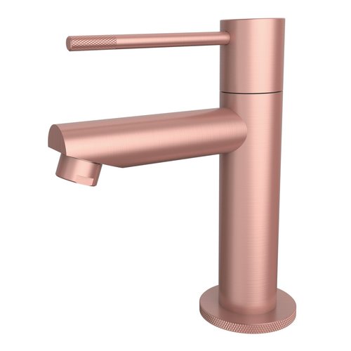 Toiletkraan Best Design Lyon-Ribera Uitloop Recht 14 cm 1-hendel Mat Rose Goud 