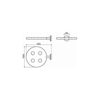 Clou Slim Tandenborstelhouder Voor 4 Stuks RVS Geborsteld En Silicone 10x12.3x2.5cm