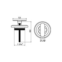 Clou Afvoerplug En Sifon Aansluiting Mat Zwart Tbv First En Flush Fonteinen
