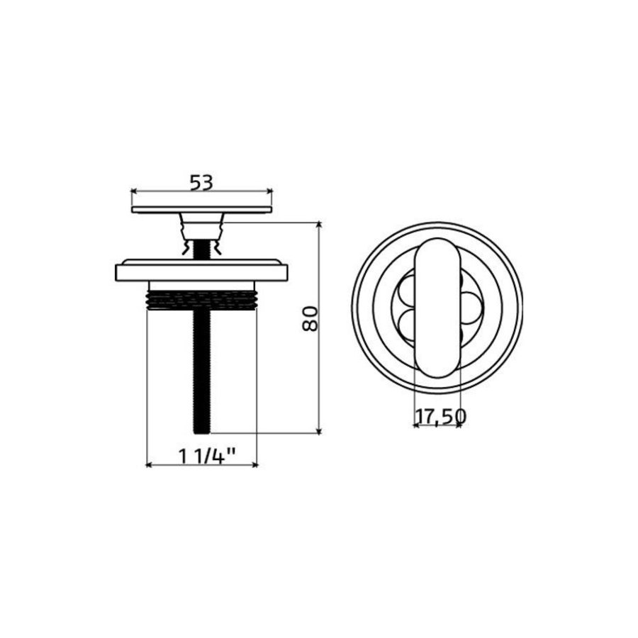 Clou Afvoerplug En Sifon Aansluiting Mat Zwart Tbv First En Flush Fonteinen
