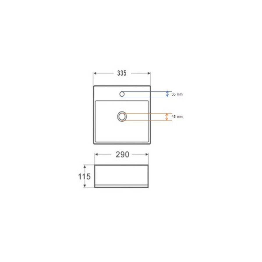 Fontein Wiesbaden Leto 33.5x29x11.5 cm Keramiek Carrara