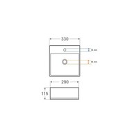 Fontein Boss & Wessing Marmerlook 33.5x29x11.5 cm Keramiek Wit