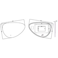 Spiegel Wiesbaden Uovo Organisch Dimbaar LED Verlichting Condensvrij 140 cm