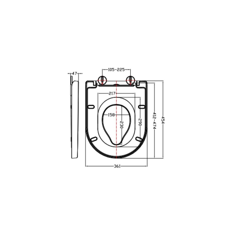 Toiletzitting Wiesbaden Vesta Family Soft-Close Quick Release PP Wit