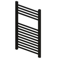 Radiator Boss & Wessing Wingrave 80x50 cm Mat Zwart Zij-Onderaansluiting (445 Watt)