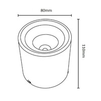 BWS Tube Opbouw Spot Incl. LED Lichtbron Mat Wit