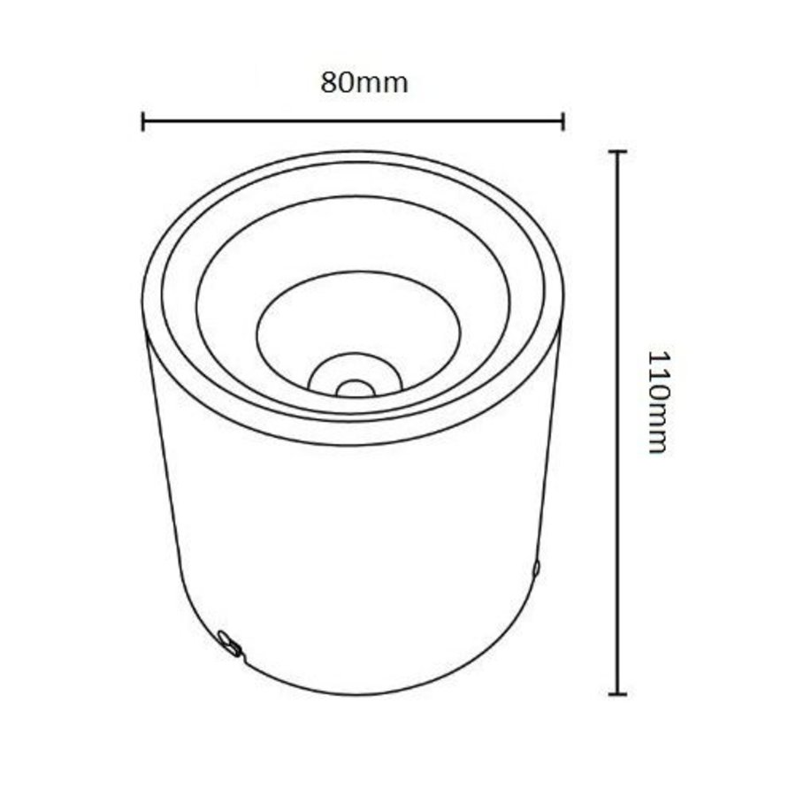 BWS Tube Opbouw Spot Incl. LED Lichtbron Mat Wit