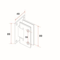 Scharnierset + Hendel tbv Nisdeur Wiesbaden Zonder Profiel Chroom