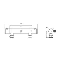 Thermostatische Douchekraan Schutte London HOH 15 cm Mat Zwart