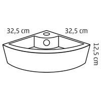 Fonteinset Differnz Keres Warm/Koud Kraan 32.5x32.5x12.5 cm Wit