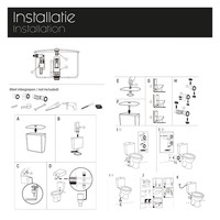 Toiletpot Differnz Staand Met AO Uitgang Inclusief Toiletbril Wit