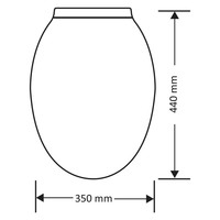 Closetzitting Differnz 35x44 cm Softclose Wit