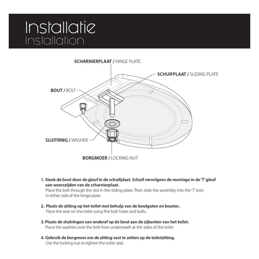 Closetzitting Differnz 35x44 cm Softclose Wit