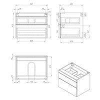 Onderkast Best Design Beauty Greeploos 60 cm Mat Zwart