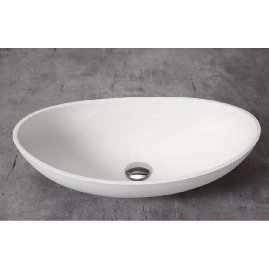 Waskom Boss & Wessing Atlas 57x33x16 cm Solid Surface Mat Wit