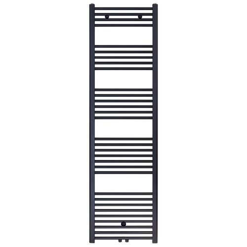 Designradiator Nile Gobi 180x50 cm Geborsteld Mat Zwart Midden-Onderaansluiting 