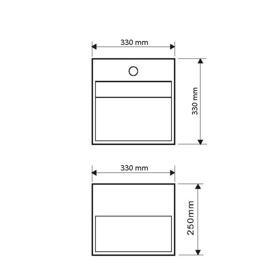 Fontein Bellezza Bagno Lesina Solid Surface met Kraangat 33x33x25 cm