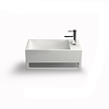 Bellezza Bagno Fontein Bellezza Bagno Orvieto met Handdoekhouder Solid Surface 50x30x20 cm (kraangat rechts)