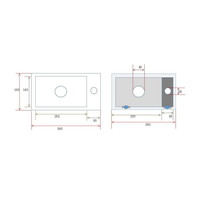 Fonteinset Mat Zwart Wiesbaden Color RVS (kraangat rechts)