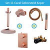 Wiesbaden Inbouw Regendouche Set 11 Caral Plafonduitloop Geborsteld Koper